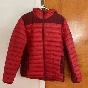 Men Red Burton puff Jacket Sz: Large